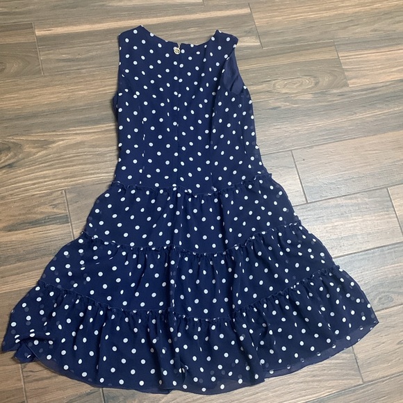 Tommy Hilfiger Dress sz 4 Navy with Polka Dots - Picture 5 of 9